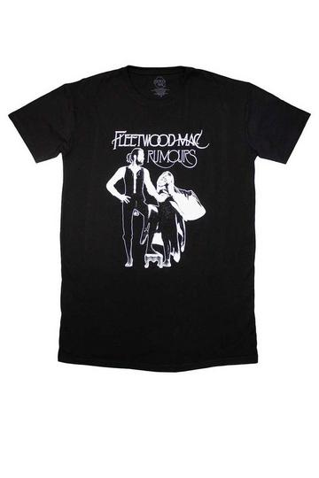 Rumours Band Logo T Shirt Dress Black