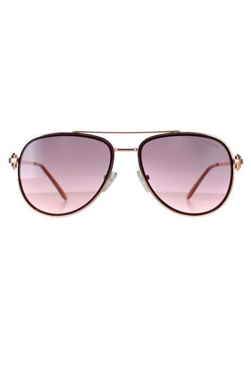 Aviator Shiny Rose Gold Bordeaux Mirror GF0344 Gold