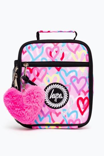 Pink Graffiti Hearts Lunch Box Multi