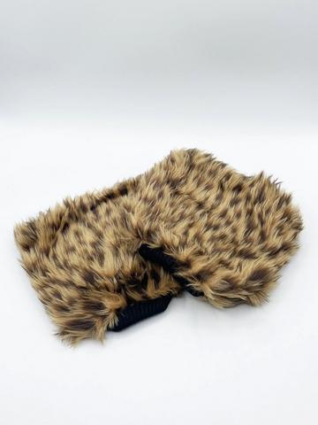 Brown Faux Fur Boot Covers in Brown