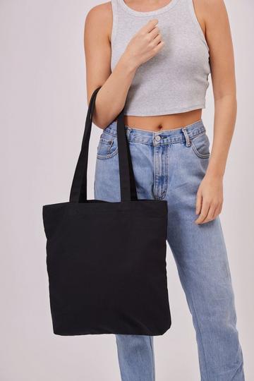 Black Canvas Tote Bag