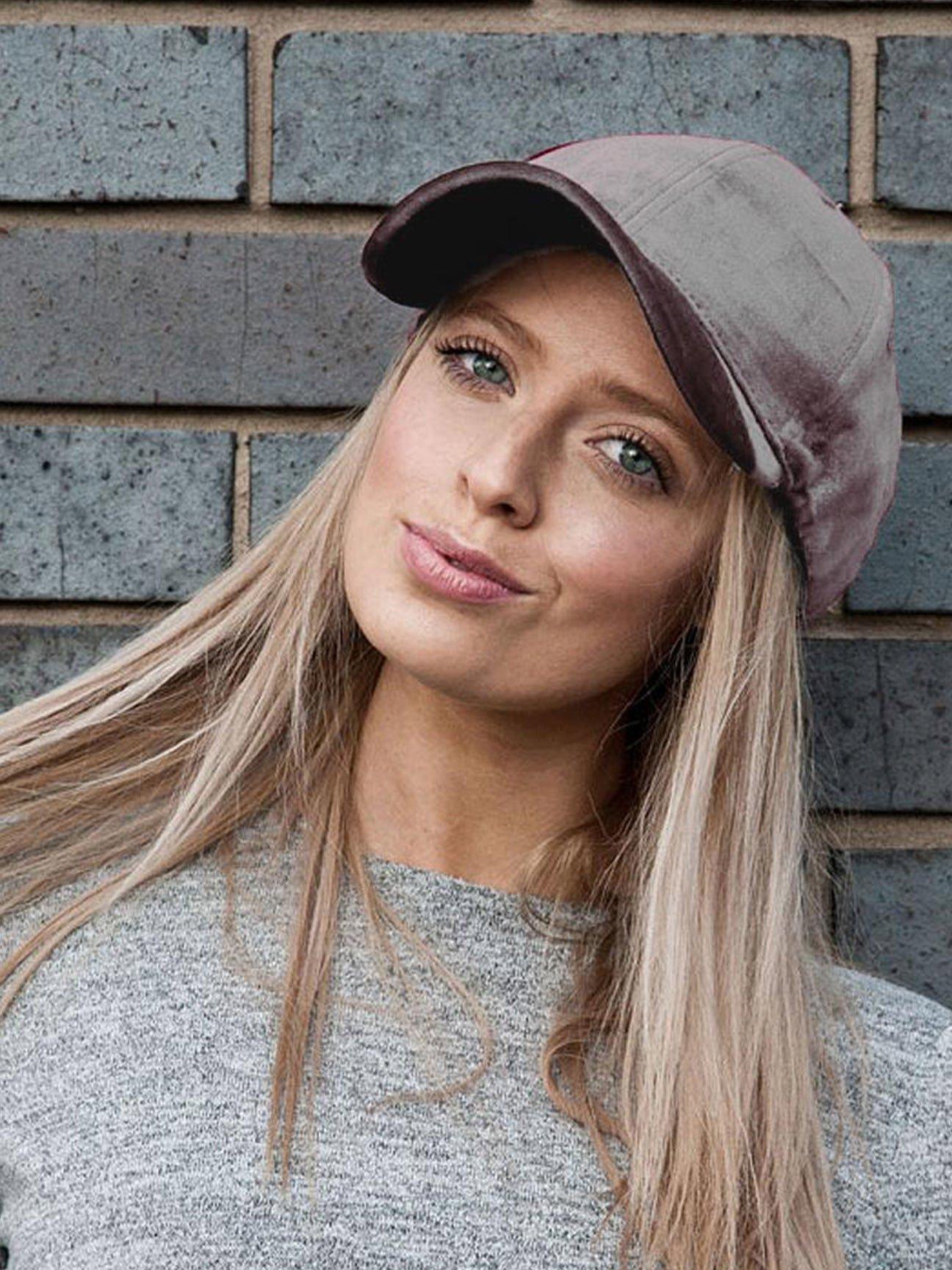 Velvet baseball cap hat sales