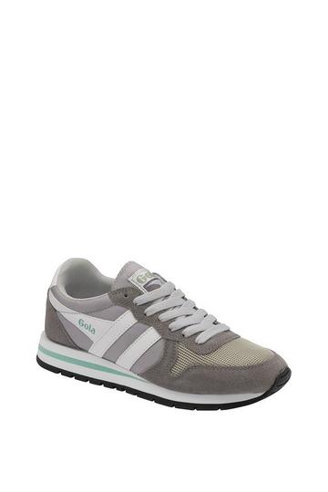 Grey 'Daytona' Nylon Lace-Up Trainers