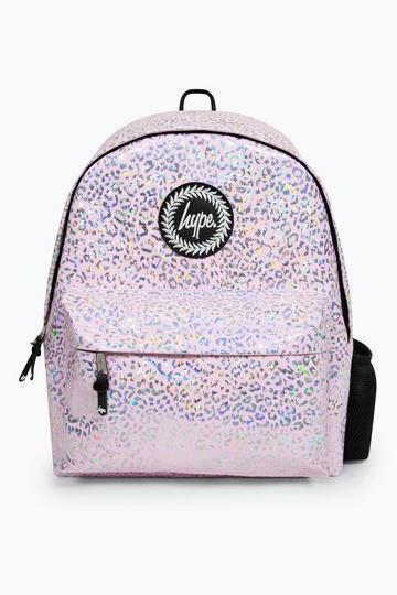 Pink Pink Animal Print Badge Backpack