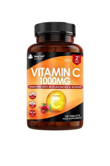 Yellow New Leaf Vitamin C Tablets 1000mg +Rosehip Bioflavonoids 120