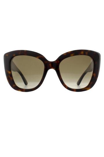 Cat Eye Havana Brown Gradient Sunglasses Brown