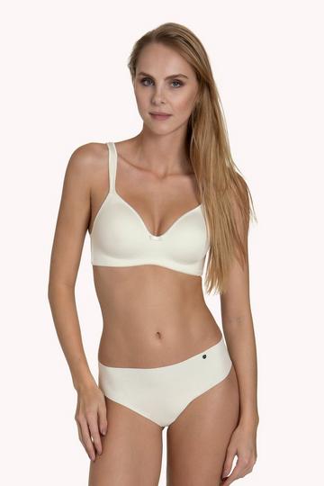 Cream White 'Victoria' Non-Wired Bra