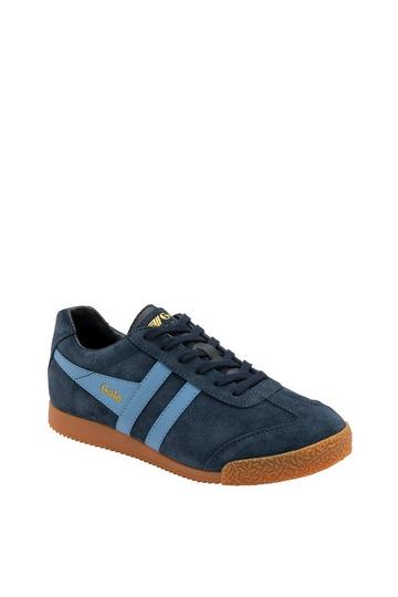 'Harrier' Suede Lace-Up Trainers Navy