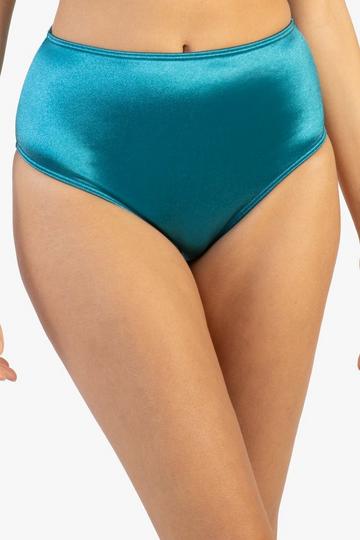 Blue Shine High Waisted Bikini Bottom