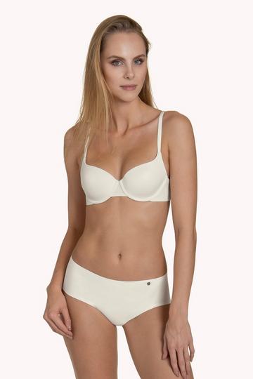 Cream White 'Bella' Underwired T-Shirt Bra (Fuller Bust)