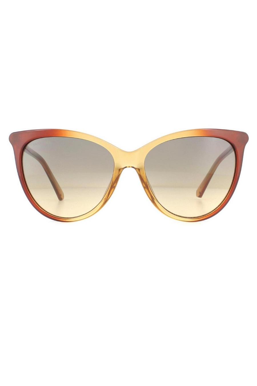 Cat Eye Light Brown Transparent Brown Gradient Sunglasses image number 1