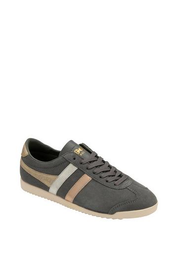 Grey 'Bullet Mirror Trident' Suede Lace-Up Trainers