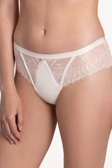 Lace 'Rose' Brazilian Knickers Cream