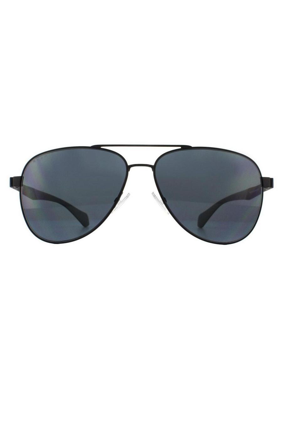 Aviator Matte Black Grey BOSS 1077/S Sunglasses