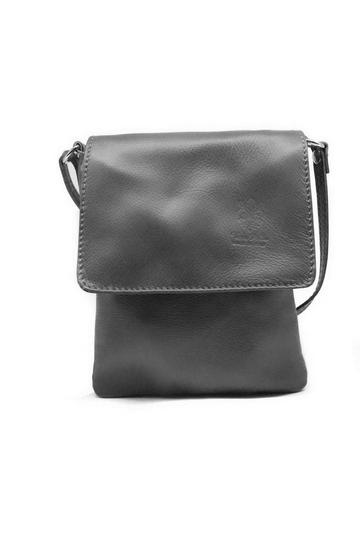 Black Small Italian Genuine Leather Crossbody Handbag Stylishy Phone Bag