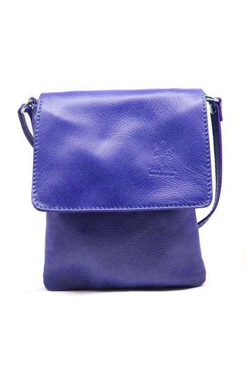 Blue Small Italian Genuine Leather Crossbody Handbag Stylishy Phone Bag