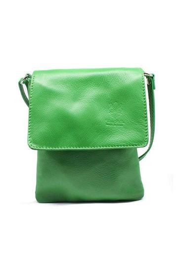 Small Italian Genuine Leather Crossbody Handbag Stylishy Phone Bag Green