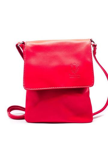 Red Small Italian Genuine Leather Crossbody Handbag Stylishy Phone Bag