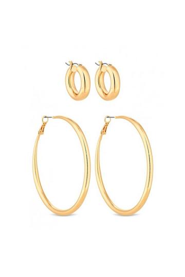 Gold Mix 2-Pack Hoop Earrings Gold