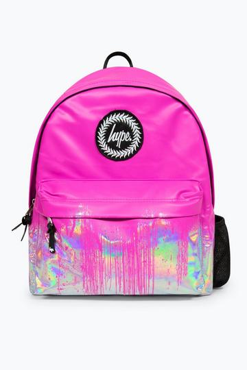 Pink Holo Drips Backpack Multi