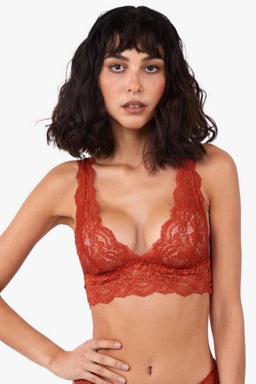 Orange Ariana Lace Bralette