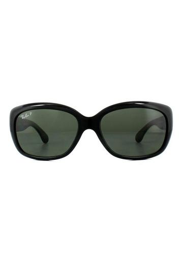 Black Cat Eye Black Green Polarized Sunglasses