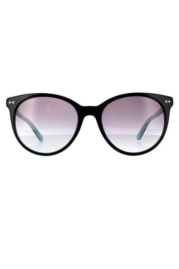 Black Round Black Light Blue Graduated Grey CK18509S Sunglasses