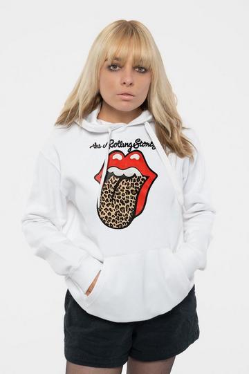 Leopard Tongue Hoodie White