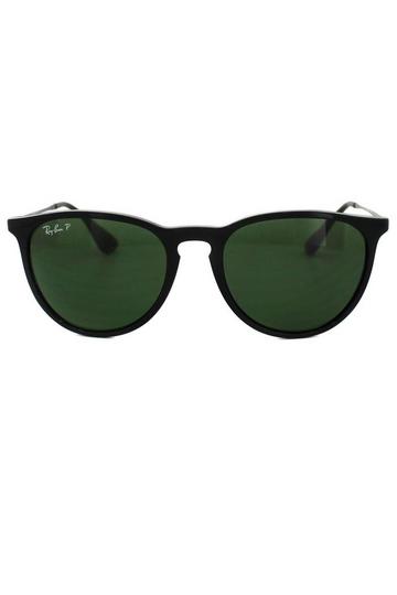 Black Round Black Green Polarized Erika 4171 Sunglasses