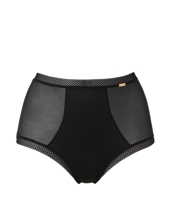 Black Glossies Deep Brief - Black