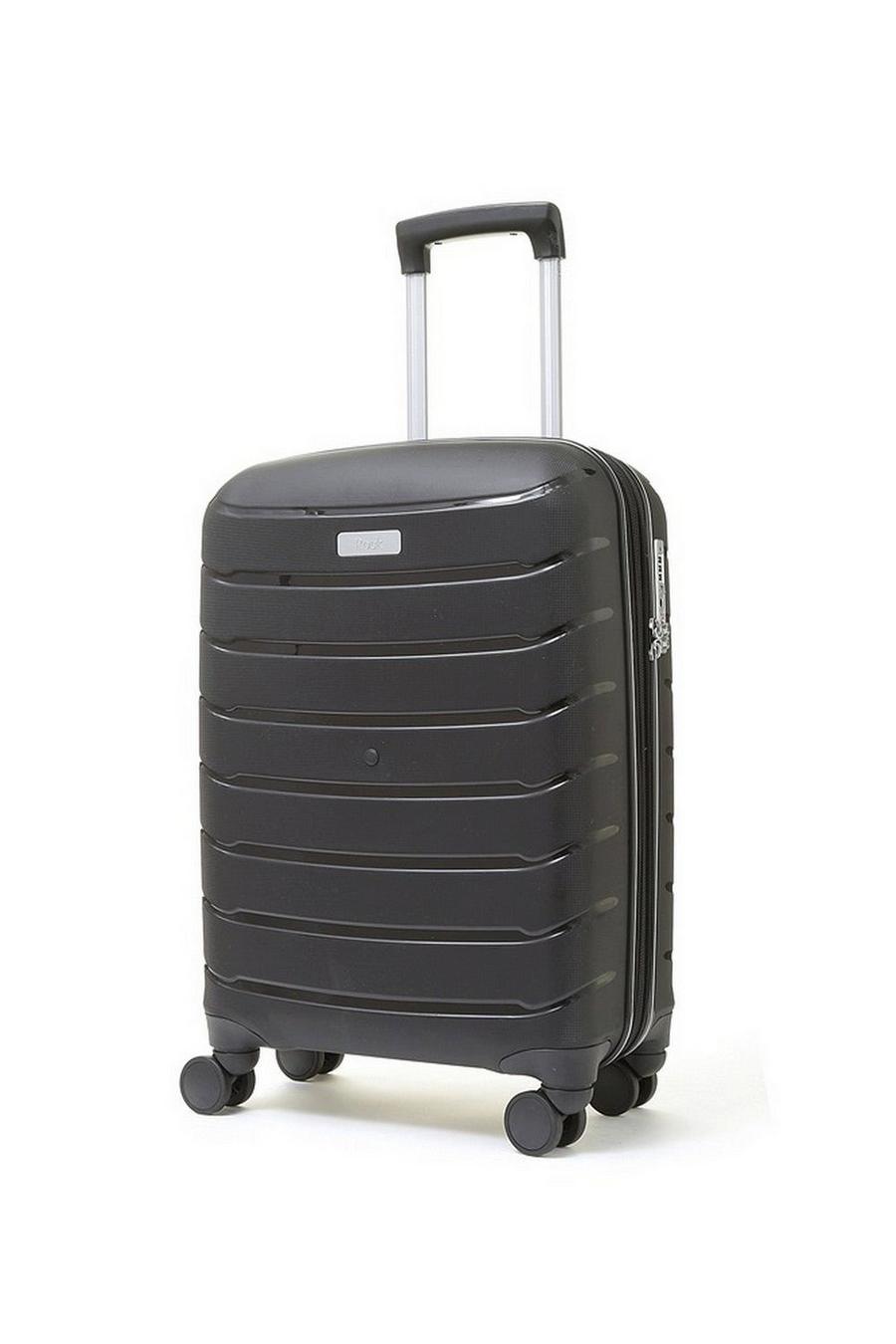 Black Prime 8 Wheel Hardshell Expandable Suitcase Medium