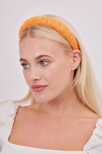 Beaded Headband Orange