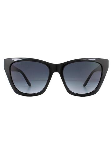 Cat Eye Black Dark Grey Gradient Sunglasses Black