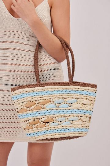 Chunky Weave Straw Bag Multi