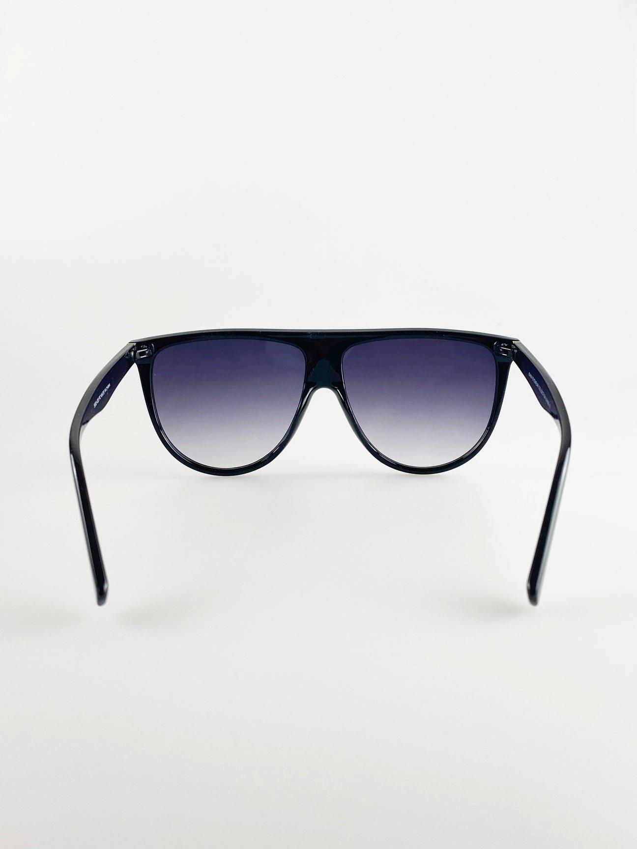 Black Oversized Sunglasses with Black Ombre Lenses boohoo UK