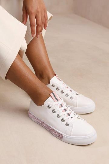 Pink 'Splendor' Crystal Trim Trainers