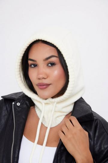 Drawstring Balaclava Cream