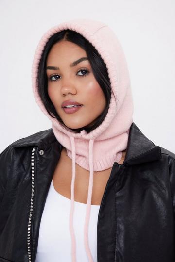 Pink Drawstring Balaclava