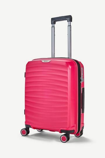 Pink Sunwave 8 Wheel Hardshell Expandable Suitcase Small