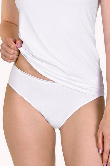 2 Pack 'Cotton Modal Blend' Bikini Knickers White