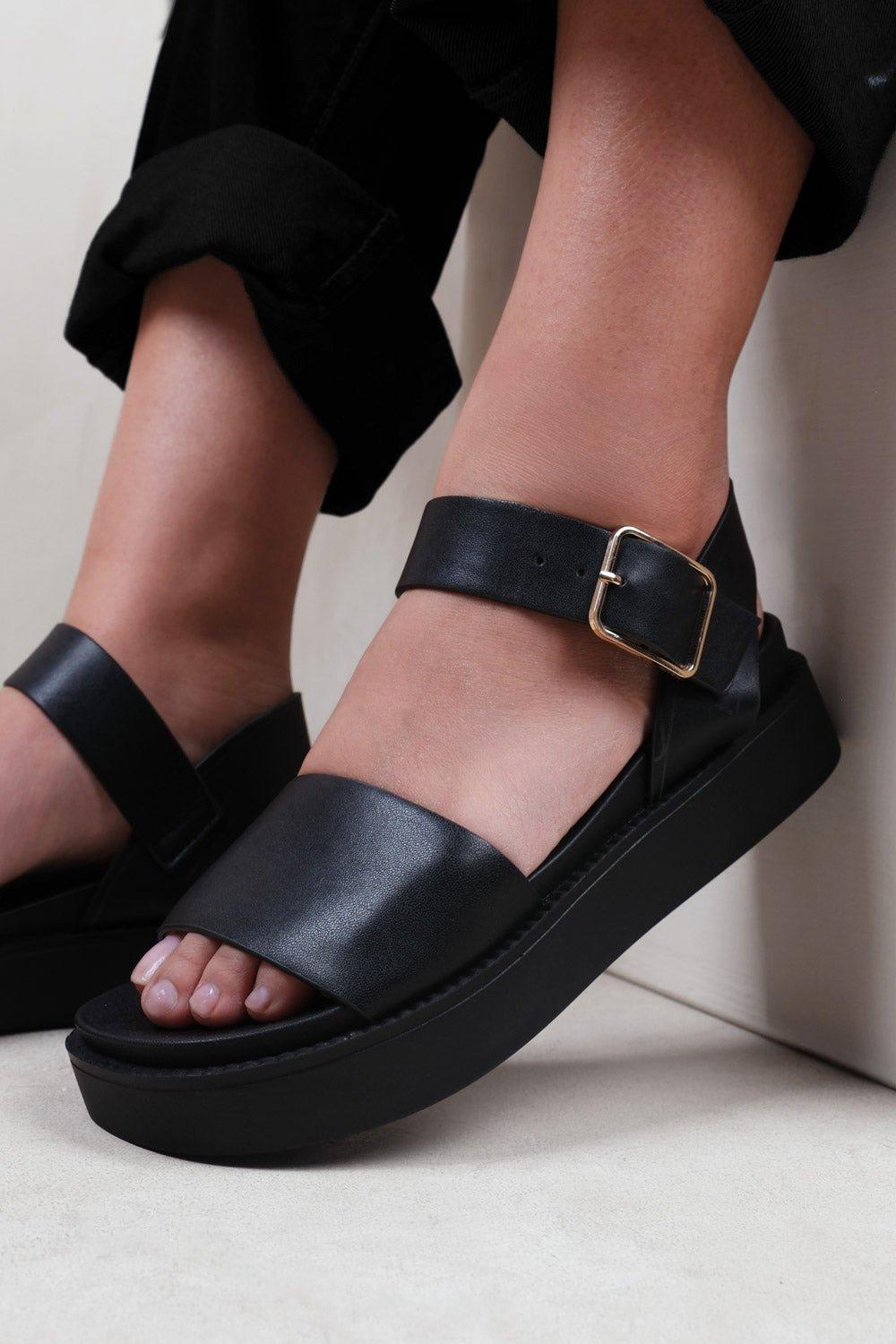 Extra wide flat sandals on sale