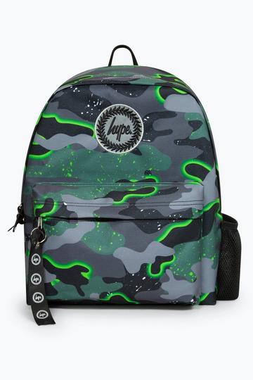 Green Green Glow Camo Badge Backpack