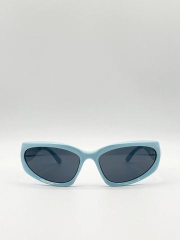 Blue Skyblue Wrap Visor Sunglasses