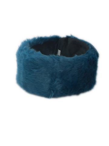 Soft Faux Fur Headband in Teal Teal