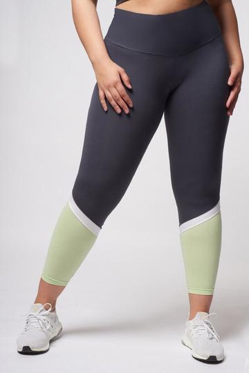 Medium Compression Leggings Slate-Mint Grey