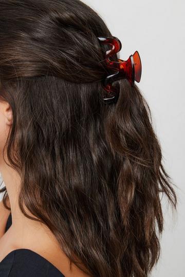 Swirl Hair Clip In Tortoiseshell Brown