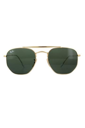 Aviator Gold Green G-15 Sunglasses Gold