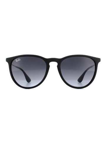 Black Round Rubberised Black Grey Gradient Erika 4171 Sunglasses