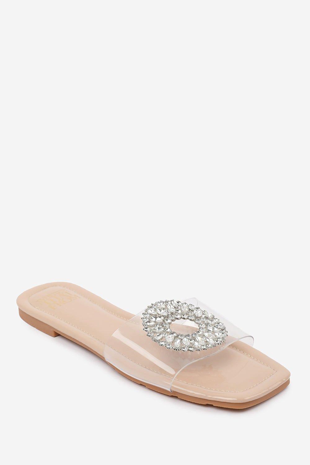 Perspex flat sandals on sale