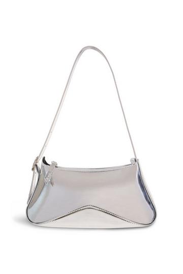 Structured Shoulder Bag Silver